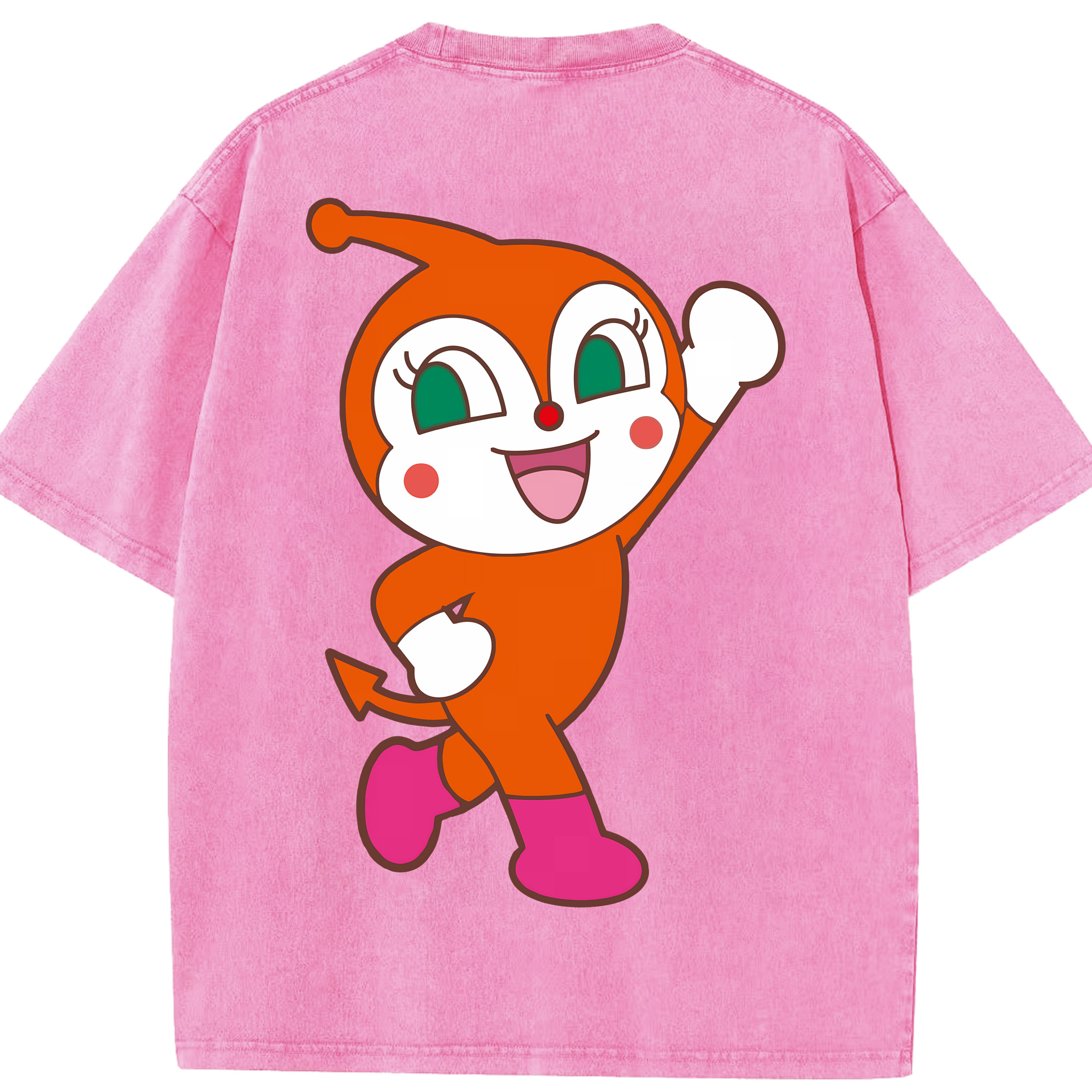 （画像用） アンパンマン Anpanman 綿100% ヴィンテージ風 半袖Tシャツ（背面プリント）